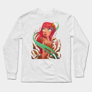 Woman and Flowers Long Sleeve T-Shirt